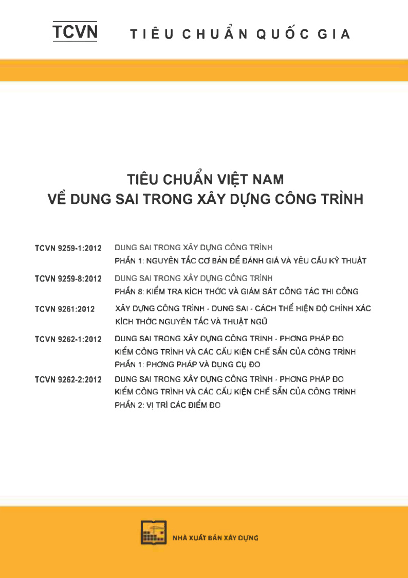 Tiêu chuẩn việt nam về dung sai trong xây dựng công trình