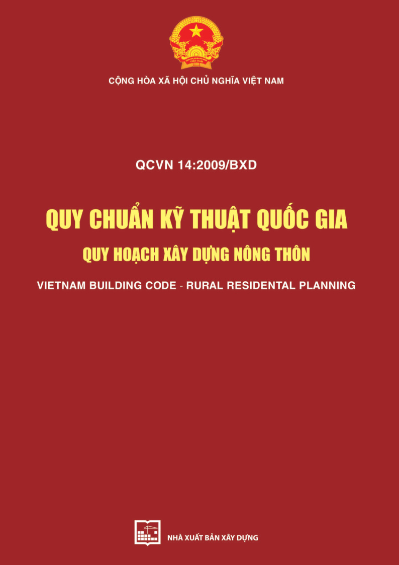 Qcvn 142009 Quy Chuẩn Kỹ Thuật Quốc Gia về Quy Hoạch Xây Dựng Nông Thôn