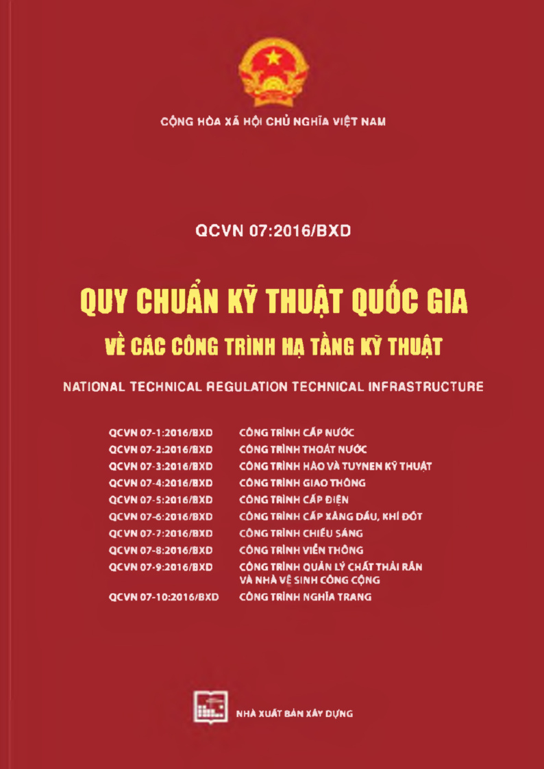 QUY CHUẨN KỸ THUẬT QUỐC GIA VỀ CÁC CÔNG TRÌNH HẠ TẦNG KỸ THUẬT