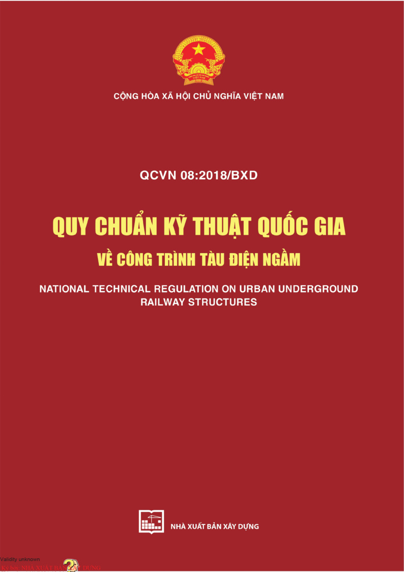 Quy chuẩn kỹ thuật quốc gia về công trình tàu điện ngầm