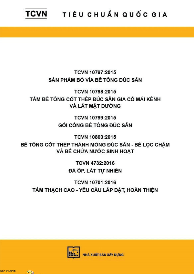 TCVN 10797 10799 10978 10800 2015 4732 10701 2016