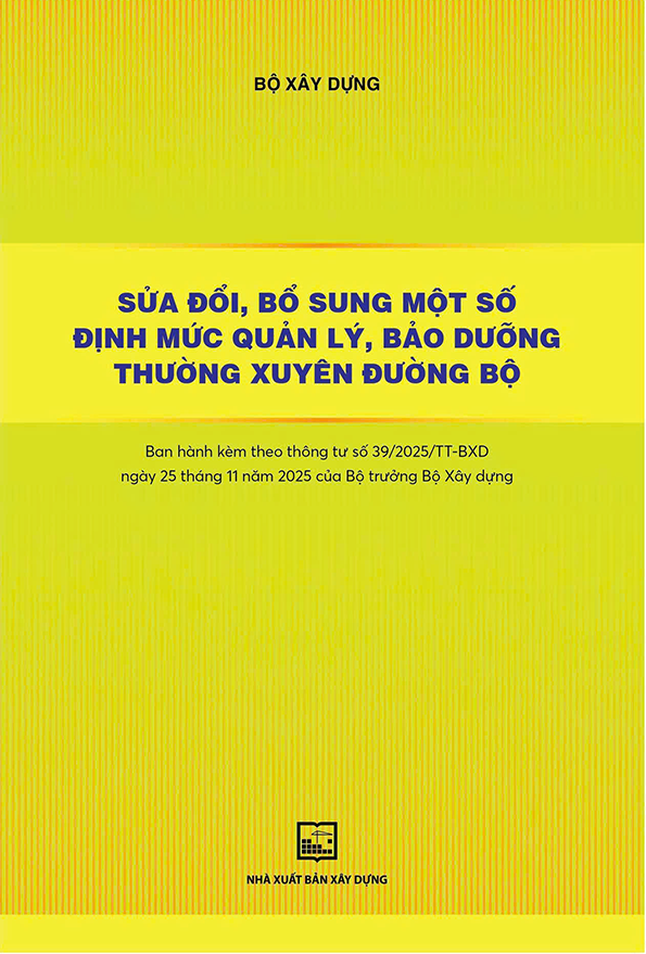 Sửa đổi, bổ sung một số định mức quản lý, bảo dưỡng thường xuyên đường bộ