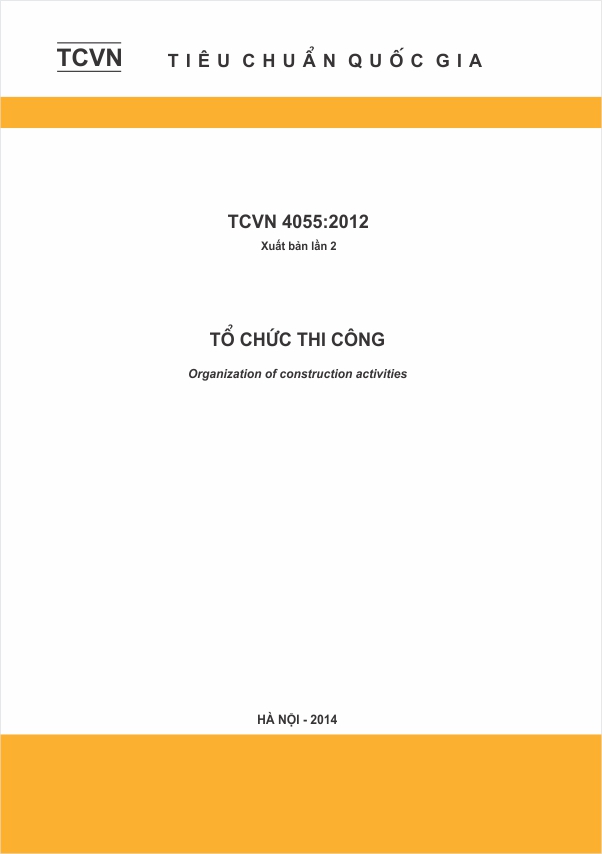 TCVN 4055:2012 Tổ chức thi công