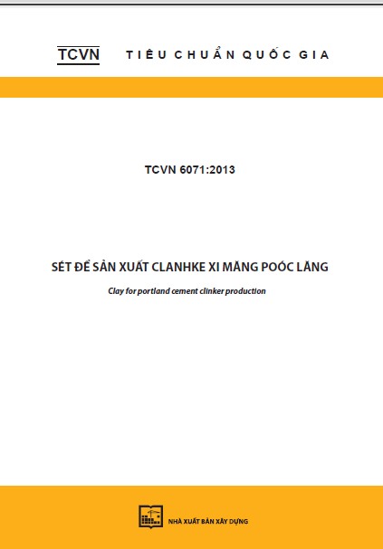 TCVN 6071:2013 Sét để sản xuất Clanhke xi măng Poóc lăng 