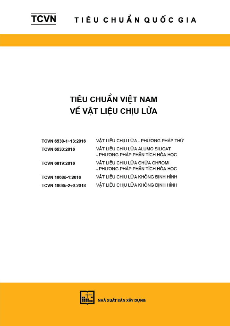 Tiêu chuẩn việt nam về vật liệu chịu lửa