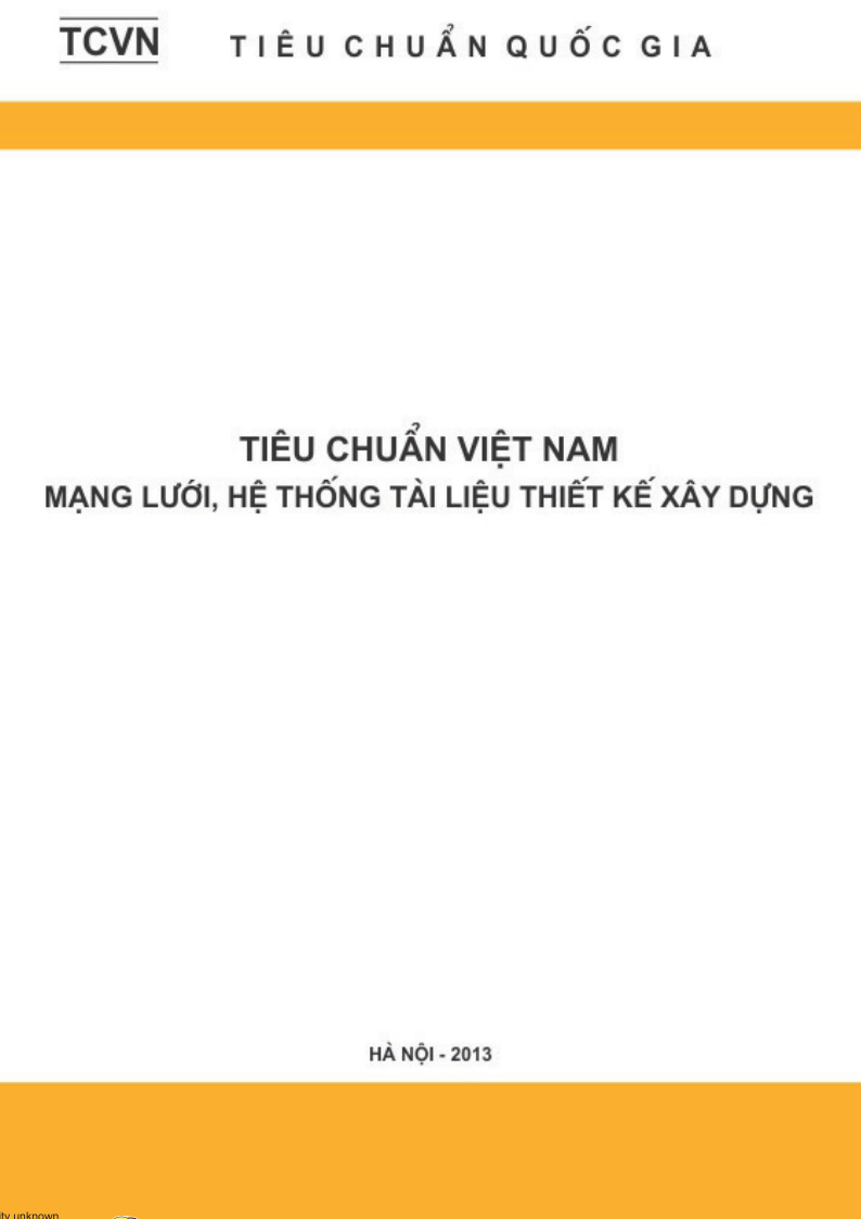 Tiêu chuẩn Việt Nam về mạng lưới, hệ thống tài liệu thiết kế xây dựng
