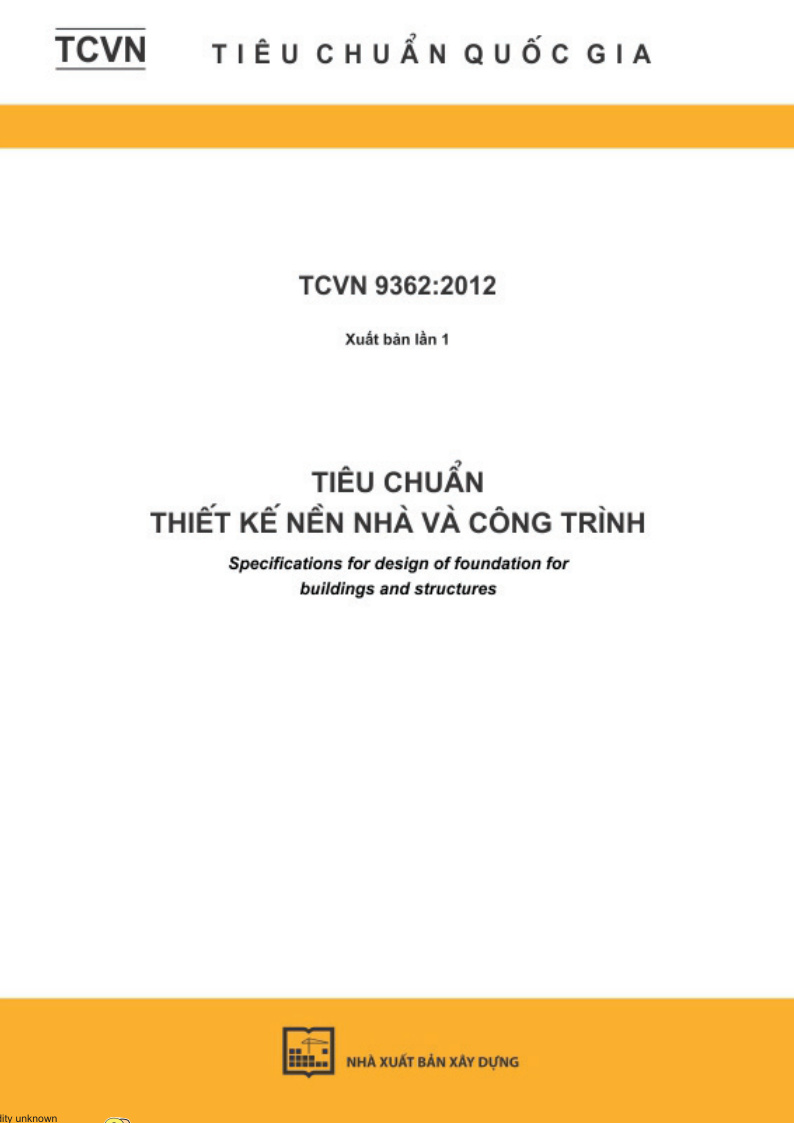 TCVN 9362 : 2012 - TC Thiết kế nền nhà và công trình 