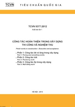 TCVN 9377: 2012 công tác hoàn thiện trong xây dựng thi công và nghiệm thu