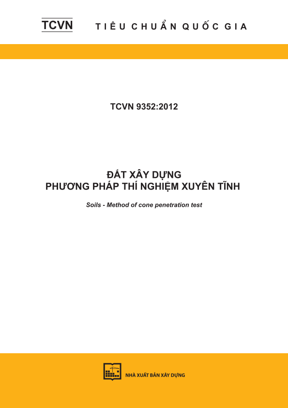 TCVN 9352:2012 Đất xây dựng - Phương pháp thí nghiệm xuyên tĩnh 