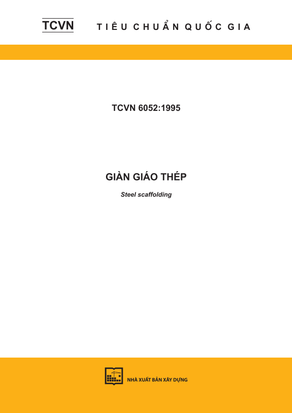 TCVN 6052:1995 Giàn giáo thép - Steel scaffolding