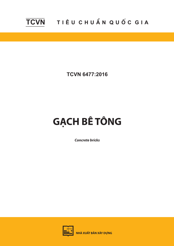 TCVN 6477:2016 Gạch bê tông - Concrete bricks